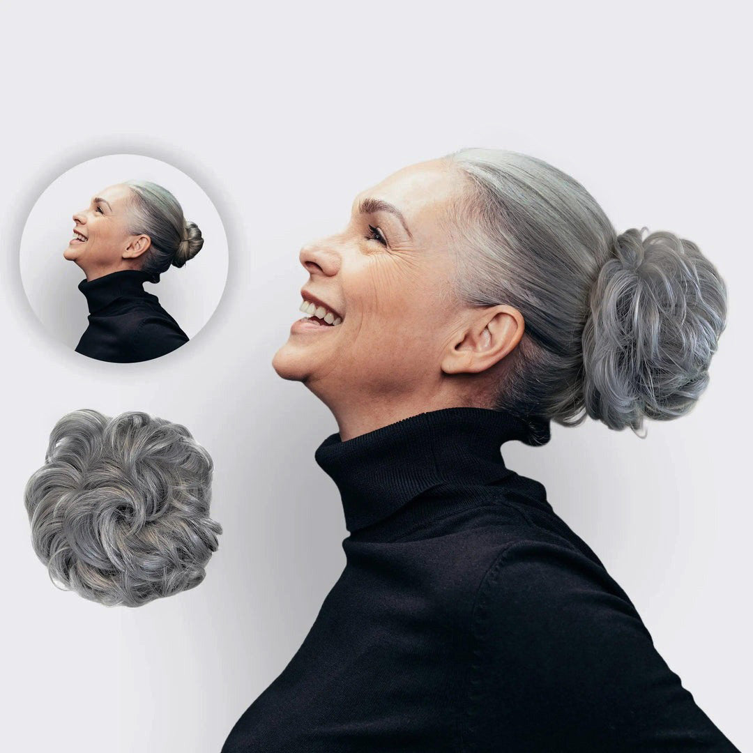 löshår tofs dark grey