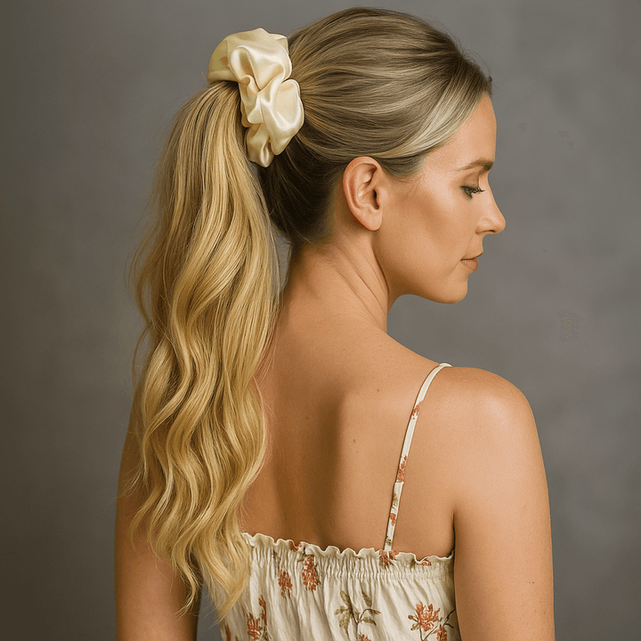 Scrunchie i siden Loop från Tangled Sweden – skonsam hårsnodd