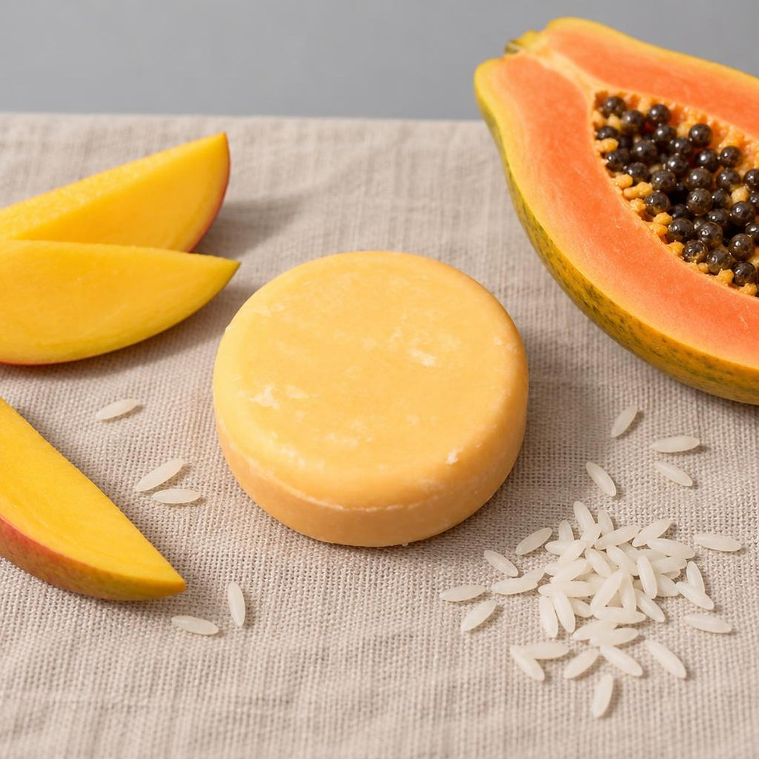 Tangled shampoobar med mango, papaya og ris – ingredienserne i shampoobaren