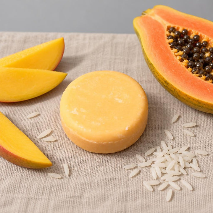 Tangled shampoobar med mango, papaya og ris – ingredienserne i shampoobaren